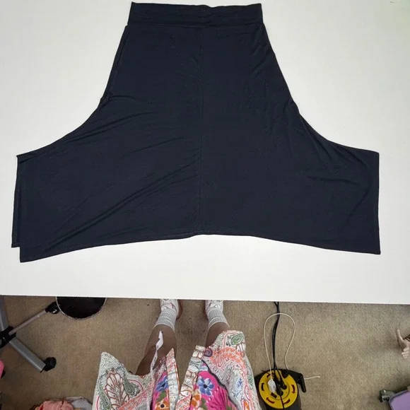 Denver Hayes Handkerchief Hem Skirt Black Whimsigoth Goth Witchy Midi Size M - Picture 6 of 6